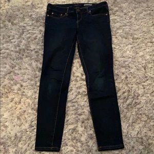 Dark wash skinny jeans